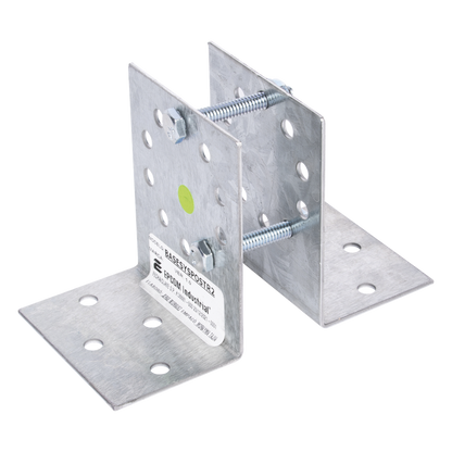 Base Multiposición para postes de paso o esquina / Acero Galvanizado Cal. 12 / 0.36 kg / Kit de Tornillería Incluido / Compatible con 7 Modelos