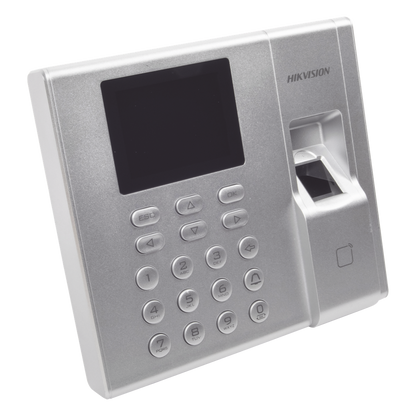 Terminal de Control de Acceso y Asistencia / Huella y Tarjetas EM / 1,000 Usuarios / Hik-Connect P2P / Pantalla LCD 2.4" / iVMS-4200