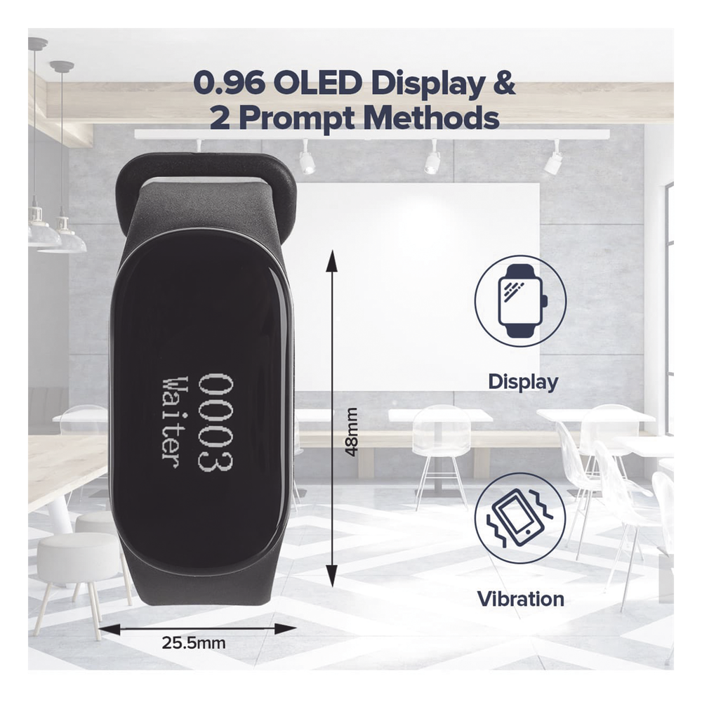 Reloj Buscador TD112 IPX7 / Resistente al Agua / Pantalla OLED / 180mAh / 48 Horas Standby / 80-100m Distancia de Recepción / Compatible con 50