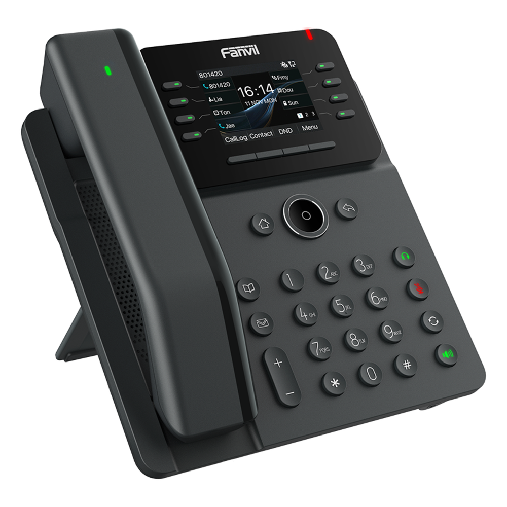 Teléfono IP / Handset Inalámbrico Bluetooth / 12 Líneas SIP / Pantalla IPS Táctil 2.8" HD / Conferencia 6 Vías / Puertos Gigabit / PoE 802.3af