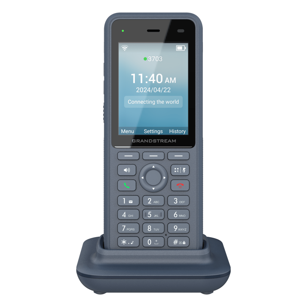 Teléfono IP Wi-Fi Inalámbrico WP836 / Wi-Fi 6 Doble Banda / IP69K Resistente a Exteriores / Batería 3000 mAh / 4 Conferencias / Bluetooth Integrado