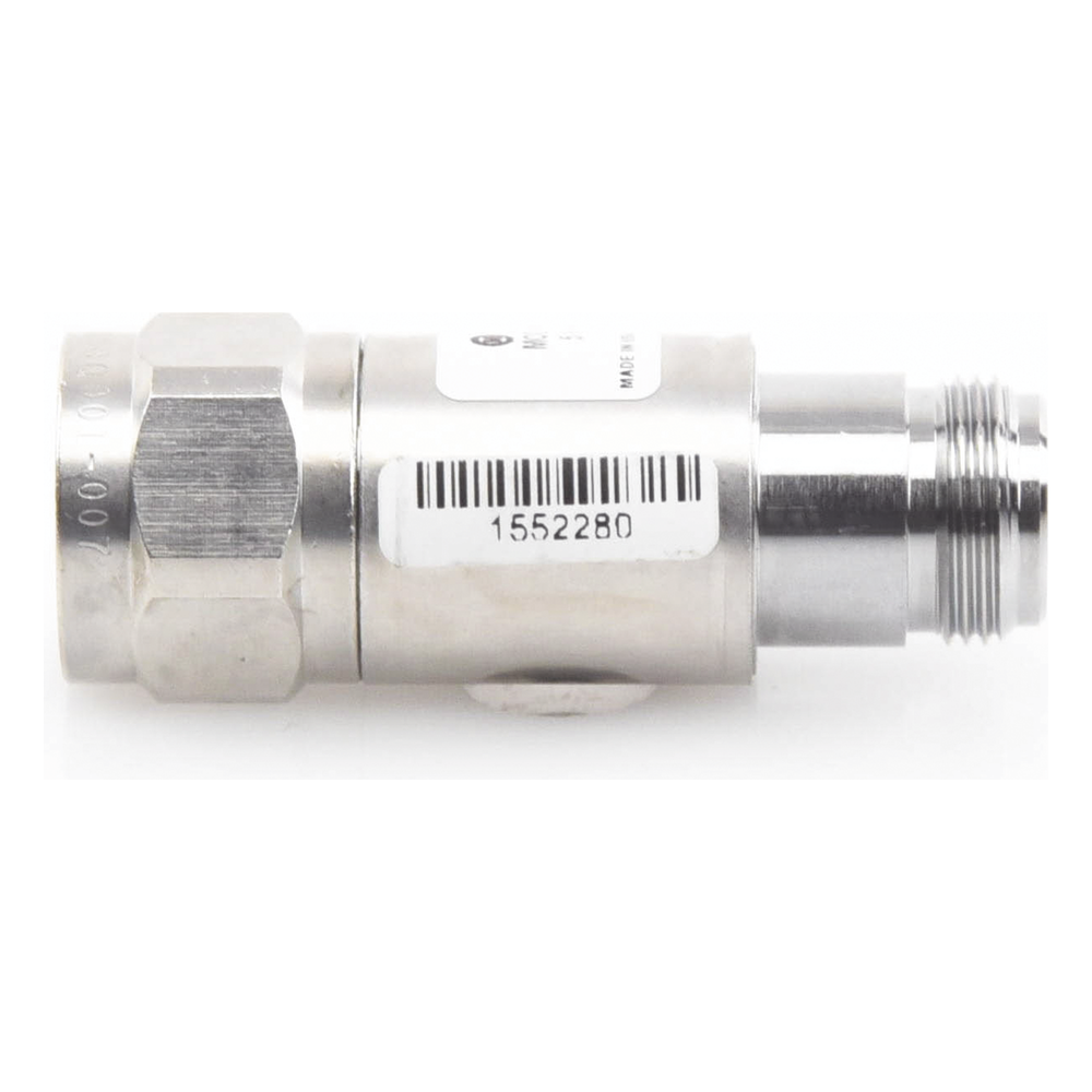 Atenuador en Línea de 20 dB, 5 W. Máximo, CD-4 GHz, Conectores N Macho-Hembra.