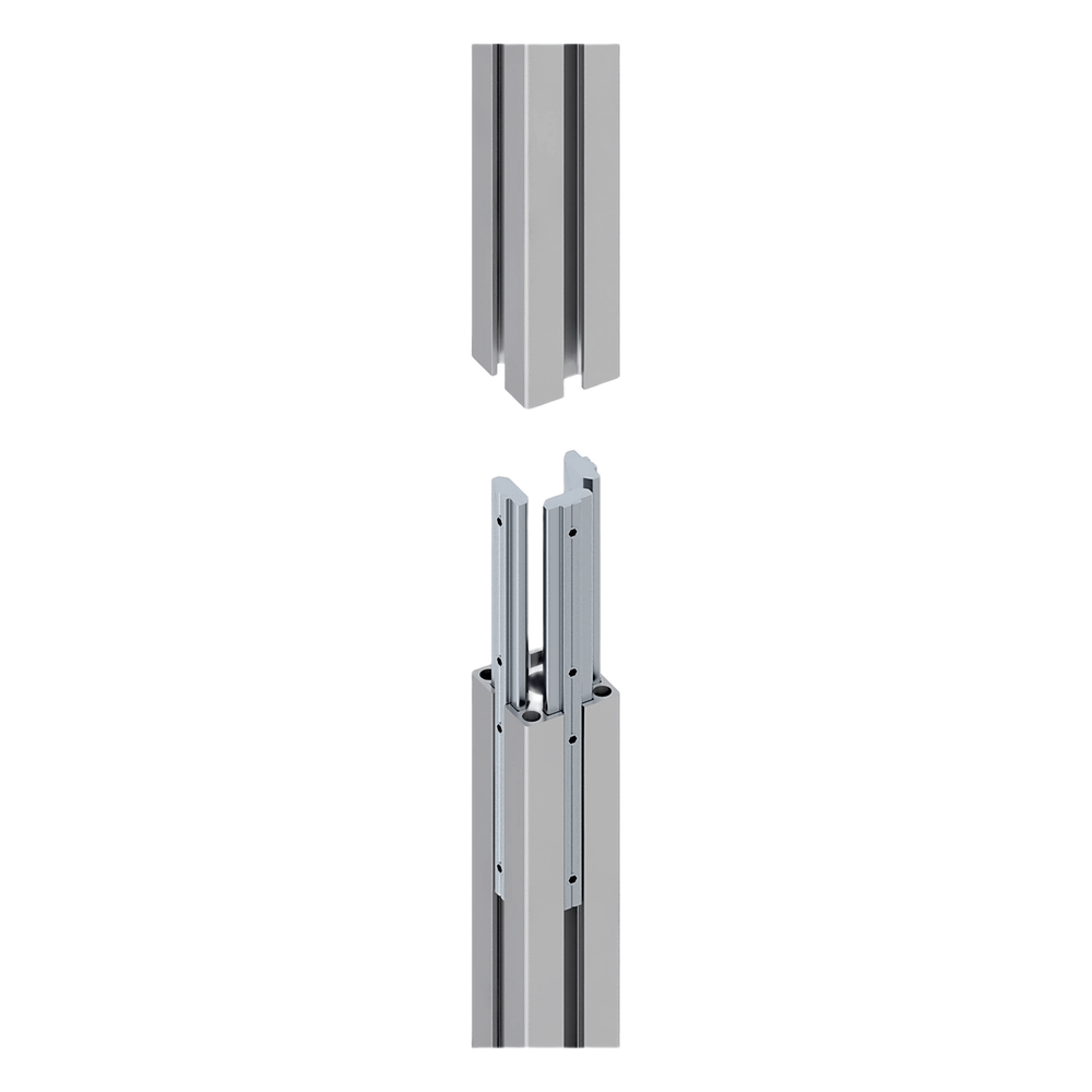 Accesorio_ Riel de Aluminio con longitud de 2380mm| Compatible con estructura para Videowall | Diseño Modular | Incluye Tapas de Riel