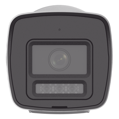 [PROTECCIÓN ACTIVA] Bala IP 4 Megapixel / Lente 2.8 mm / Dual Light (30 mts IR + 20 mts Luz Blanca) / Audio de Dos Vías / Luz Intermitente y Alerta