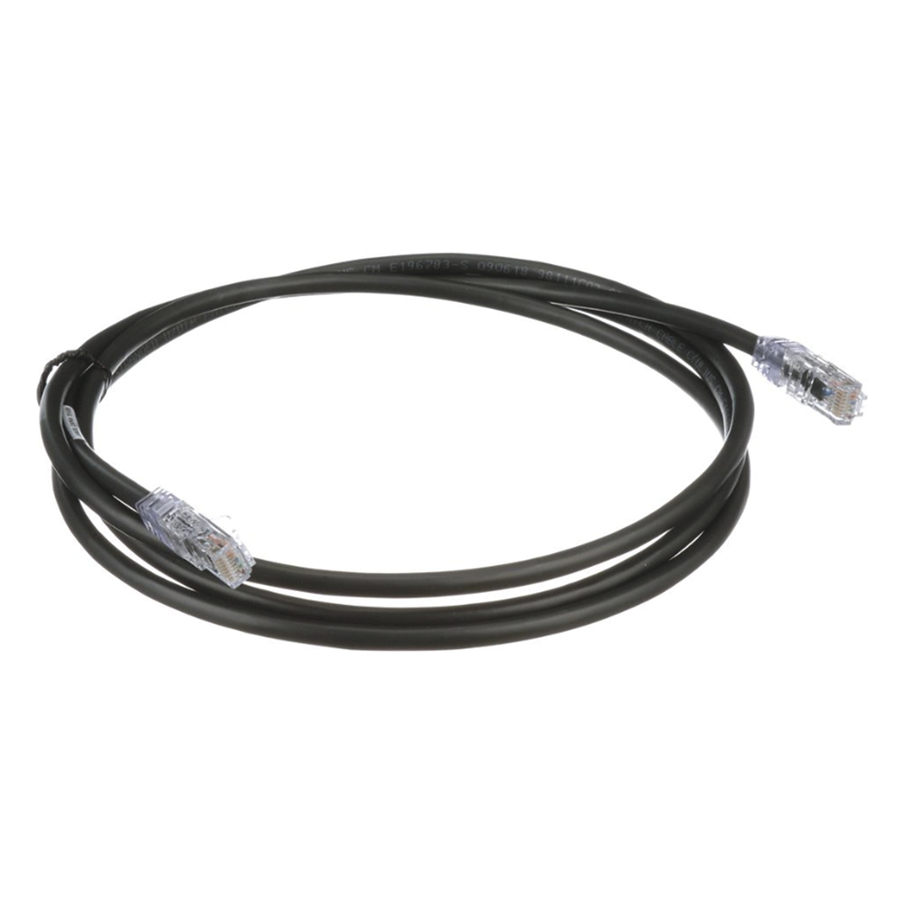 Cable de Parcheo UTP, Cat6A, 24 AWG, CM, Color Negro, 0.91 Metros (3 Pies)