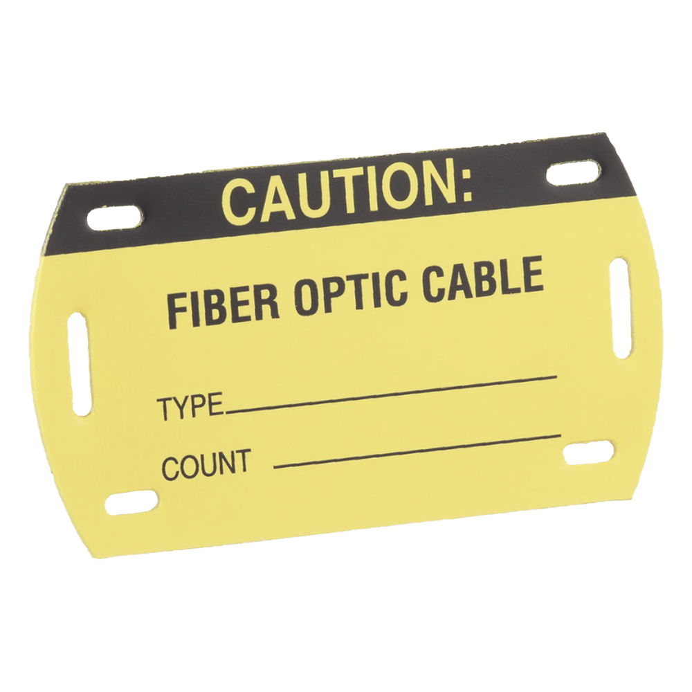 Kit de 5 Etiquetas Autolaminadas para Fibra Óptica, Para Uso Interior/Exterior, Dimensiones de 90.42 x 52.32 mm (3.56 x 2.06 pulgadas), Color Negro