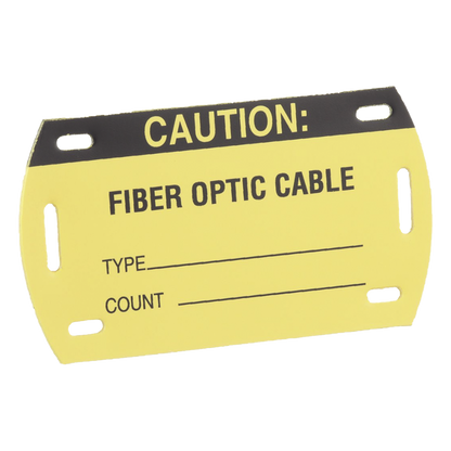 Kit de 5 Etiquetas Autolaminadas para Fibra Óptica, Para Uso Interior/Exterior, Dimensiones de 90.42 x 52.32 mm (3.56 x 2.06 pulgadas), Color Negro