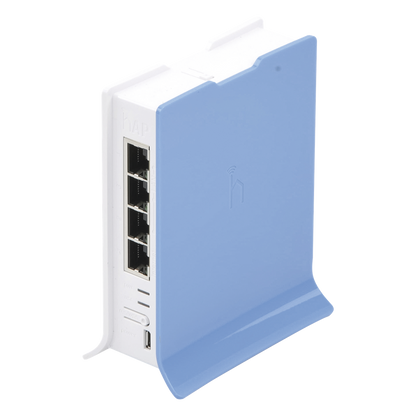 (hAP lite TC) 4 Puertos Fast Ethernet, Wi-Fi 2.4 GHz 802.11 b/g/n y base tipo Torre