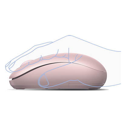 Mouse Inalámbrico 2.4G 800/1200/1600/2400 DPI | Función de 3 botones | Alcance 10m | Silencioso | Ergonómico | Anti-caída y Anti-interferencias |