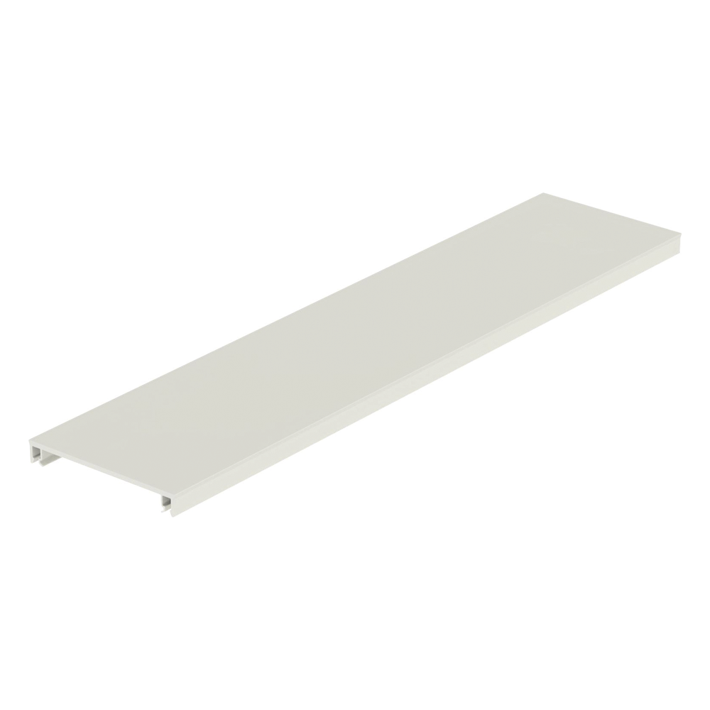 Cubierta para canaleta T-70, de PVC rígido, 70.1 x 9.1 x 2400 mm, Color Blanco Mate