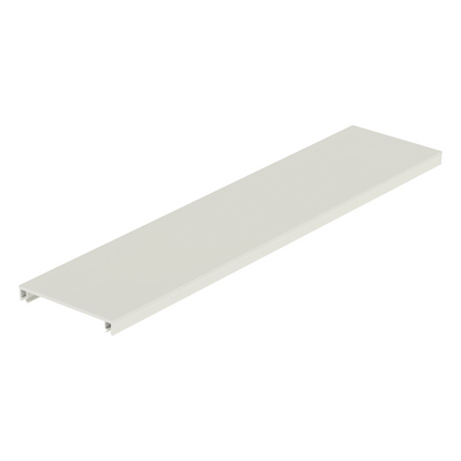 Cubierta para canaleta T-70, de PVC rígido, 70.1 x 9.1 x 2400 mm, Color Blanco Mate