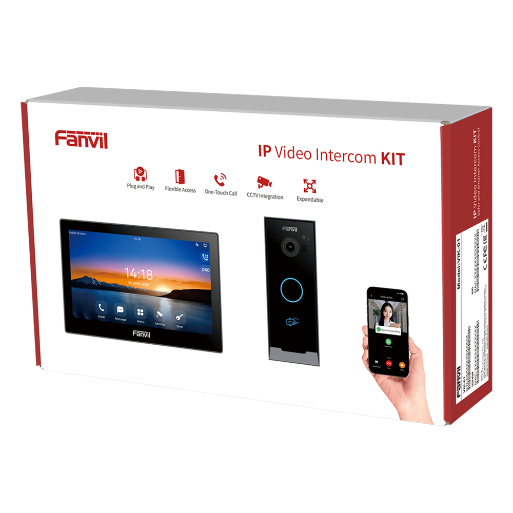 Kit Videoportero IP / Estación Interior i504W + Frente de Calle i60 / Pantalla Táctil 7" HD / Videollamadas H.264/H.265 / Wi-Fi Dual Band / PoE / App
