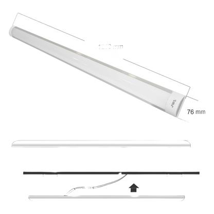 Regleta LED Slim de 40W/ Color de Luz Blanca / 100 - 240 Vca~ 50/60Hz / Ángulo de Luz de 120°.