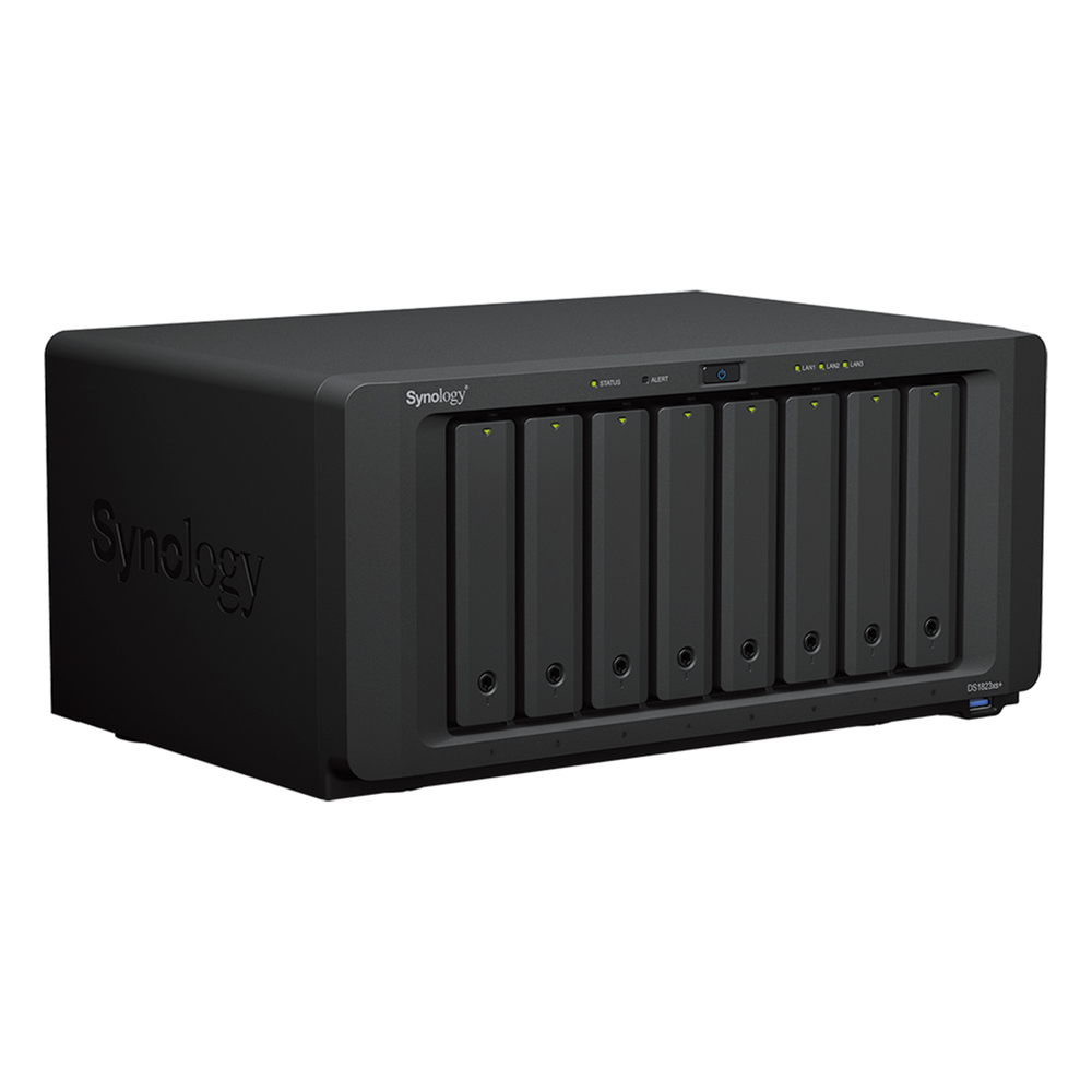 Servidor de Almacenamiento NAS Synology DiskStation DS1823xs+ | 8 Bahías | 144 TB Bruto | Expansión hasta 324 TB | 10GbE | RAID F1,0,1,5,6,10 | Caché