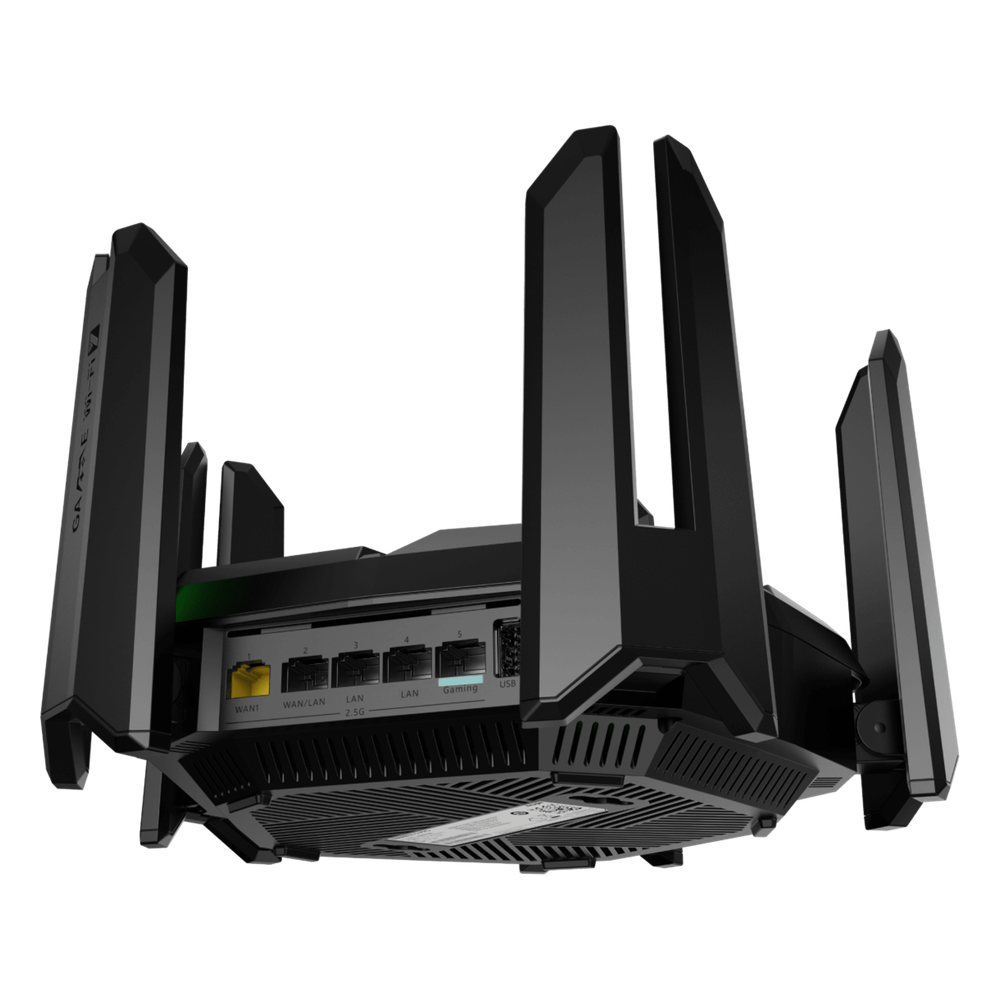 Home Router inalámbrico MESH Wi-Fi 7, Diseñado para GAMING con doble puerto WAN 2.5G para Sumar Ancho de banda, 3 puertos LAN 2.5G, 4 puertos LAN