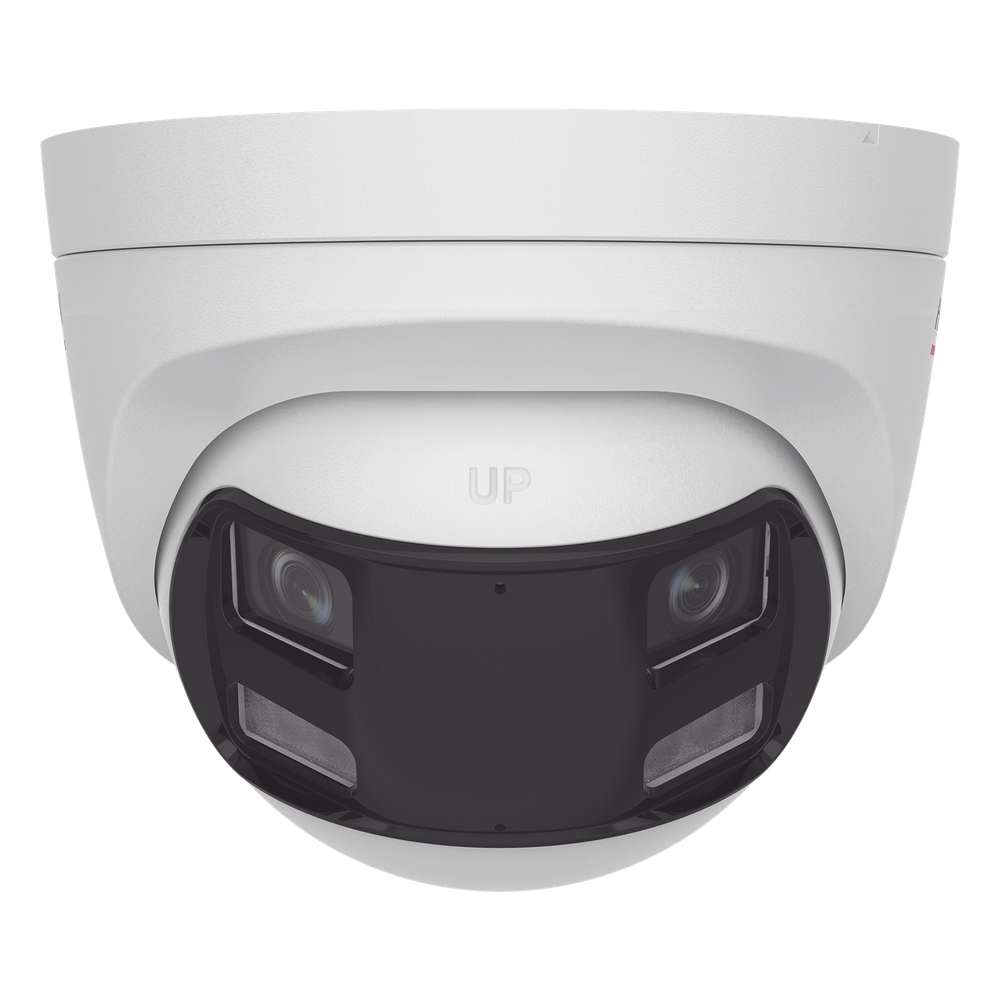 [ColorVu + Panoramica + Dual Light] Turret TURBOHD 3K (5 Megapixel) / Micrófono Integrado / Visión 180° / Imagen a Color 24/7 / 40 mts Luz Blanca +