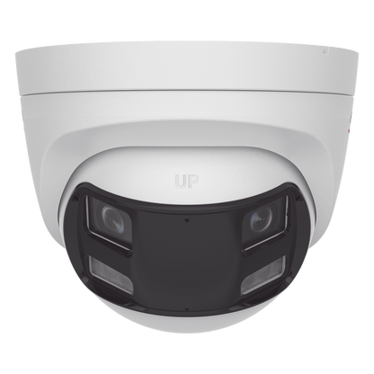 [ColorVu + Panoramica + Dual Light] Turret TURBOHD 3K (5 Megapixel) / Micrófono Integrado / Visión 180° / Imagen a Color 24/7 / 40 mts Luz Blanca +