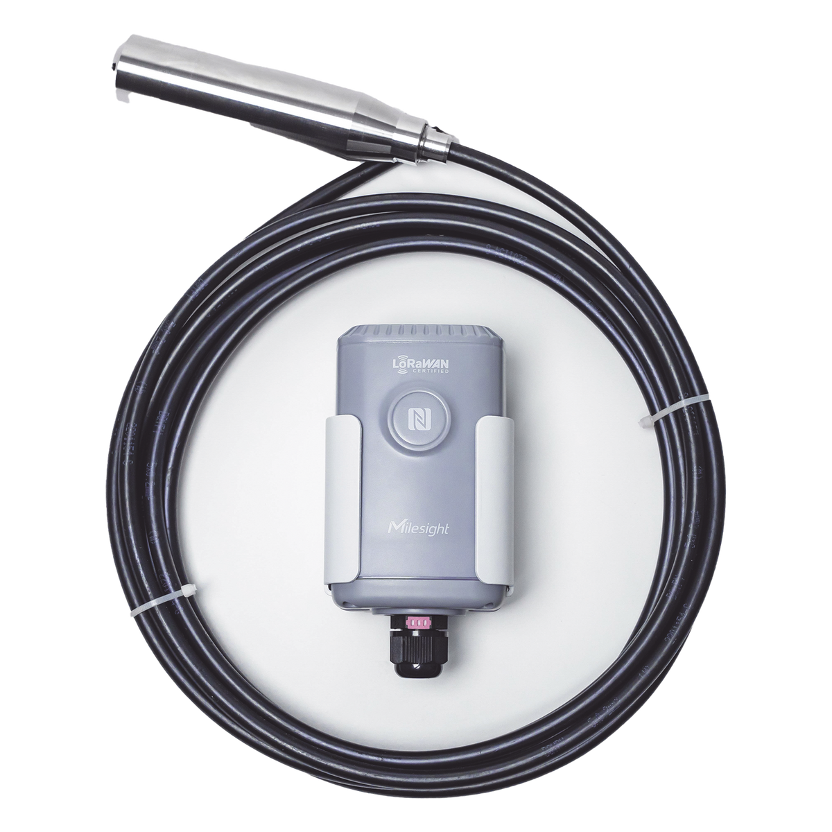 Sensor Sumergible de Nivel de Agua para Tanques y Pozos con LoRaWAN / Rango hasta 200 m / IP67 / Telemetría para BMS y Agua