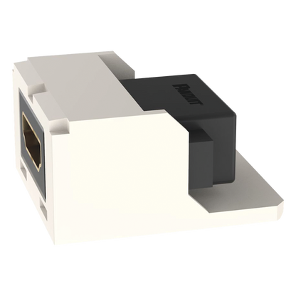 Módulo Acoplador HDMI 2.0, Hembra a Hembra Tipo-A, Categoría 2, Uso en 2 Puertos Mini-Com, Color Blanco Mate
