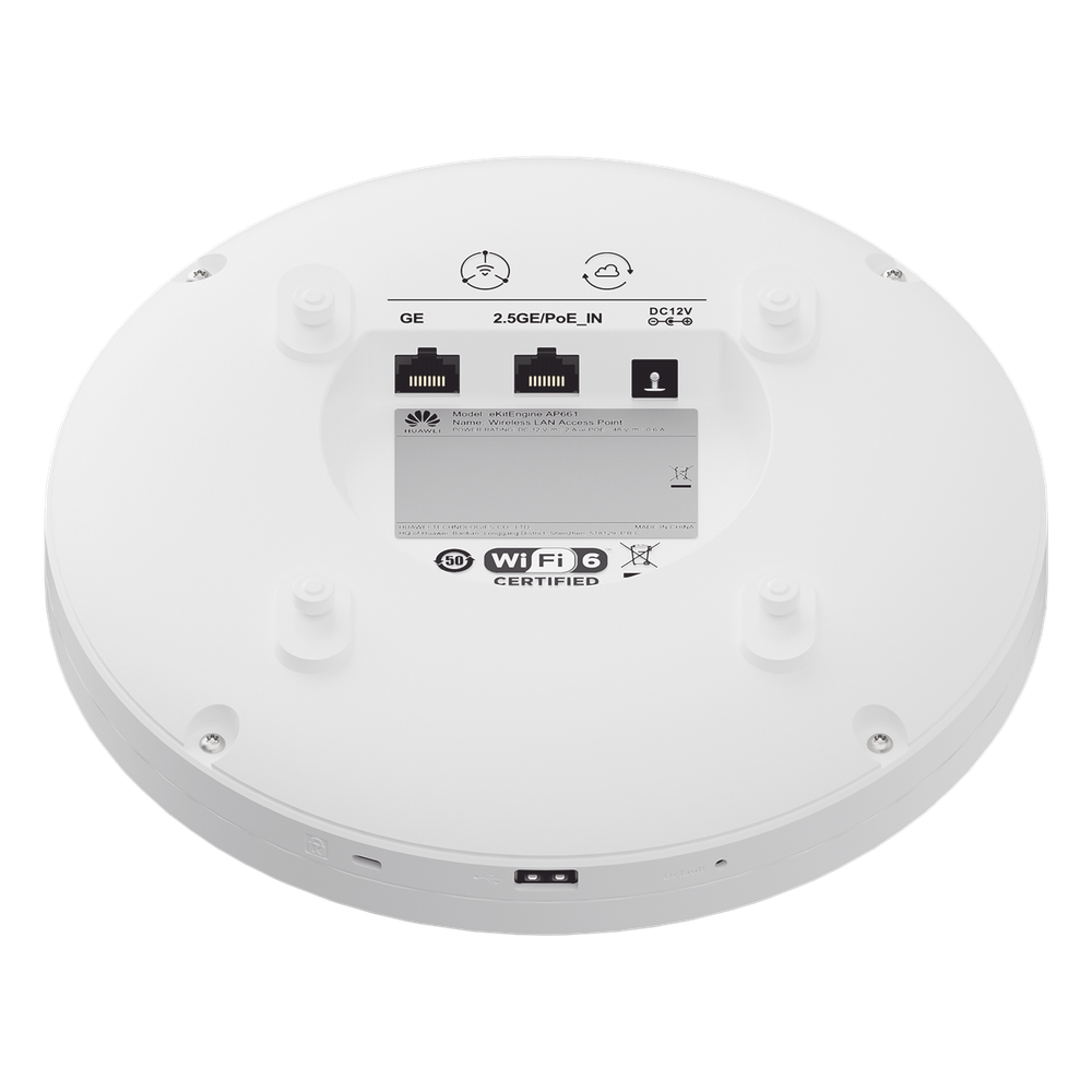 Punto de Aceso eKit Wi-Fi 6 de Alta Densidad / Hasta 1,536 Clientes / 6.5 Gbps / MU-MIMO / Triple Radio / 1 RJ45 2.5 Gbps + 1 RJ45 1 Gbps / Puerto