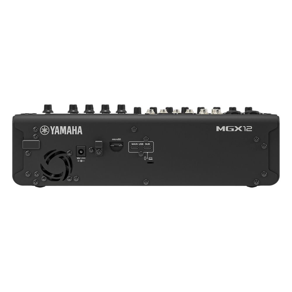 Consola Digital de Audio | 12 Canales | Pantalla Táctil 4.3in | Entradas de Mic/Line y Estéreo | Salidas Análogas y USB | Pads configurables | DSP |
