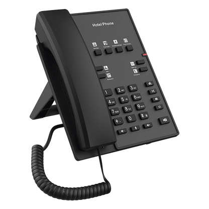 Teléfono IP para Hotelería, profesional con 8 teclas programables para servicio rápido, plantilla personalizable con PoE