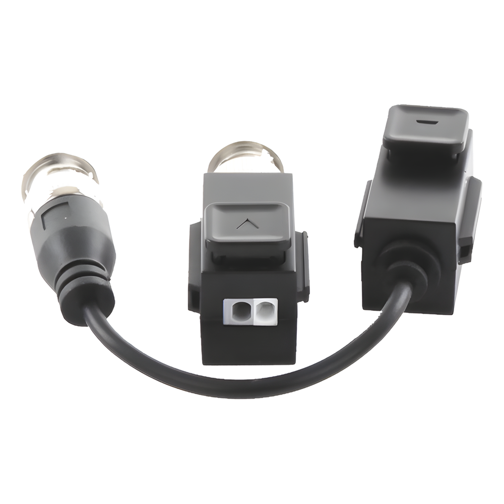 Kit de Transceptor (Balluns) TURBOHD con Boton Push / Hasta 8 MP (4K) / 100% Cobre / Soporta HD-TVI / AHD / CVI / CVBS / Audio por Coaxitron / Datos