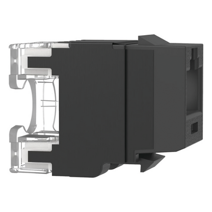 Conector Jack Estilo 110 (de Impacto), Tipo Keystone, Categoría 6A, de 8 Posiciones y 8 Cables, Color Negro