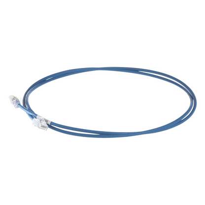 Patch Cord Cat6A, Diametro Reducido 28 AWG, Blindado S/FTP, CM/LS0H, 1.5 Metros (4.92 Pies), Color Azul