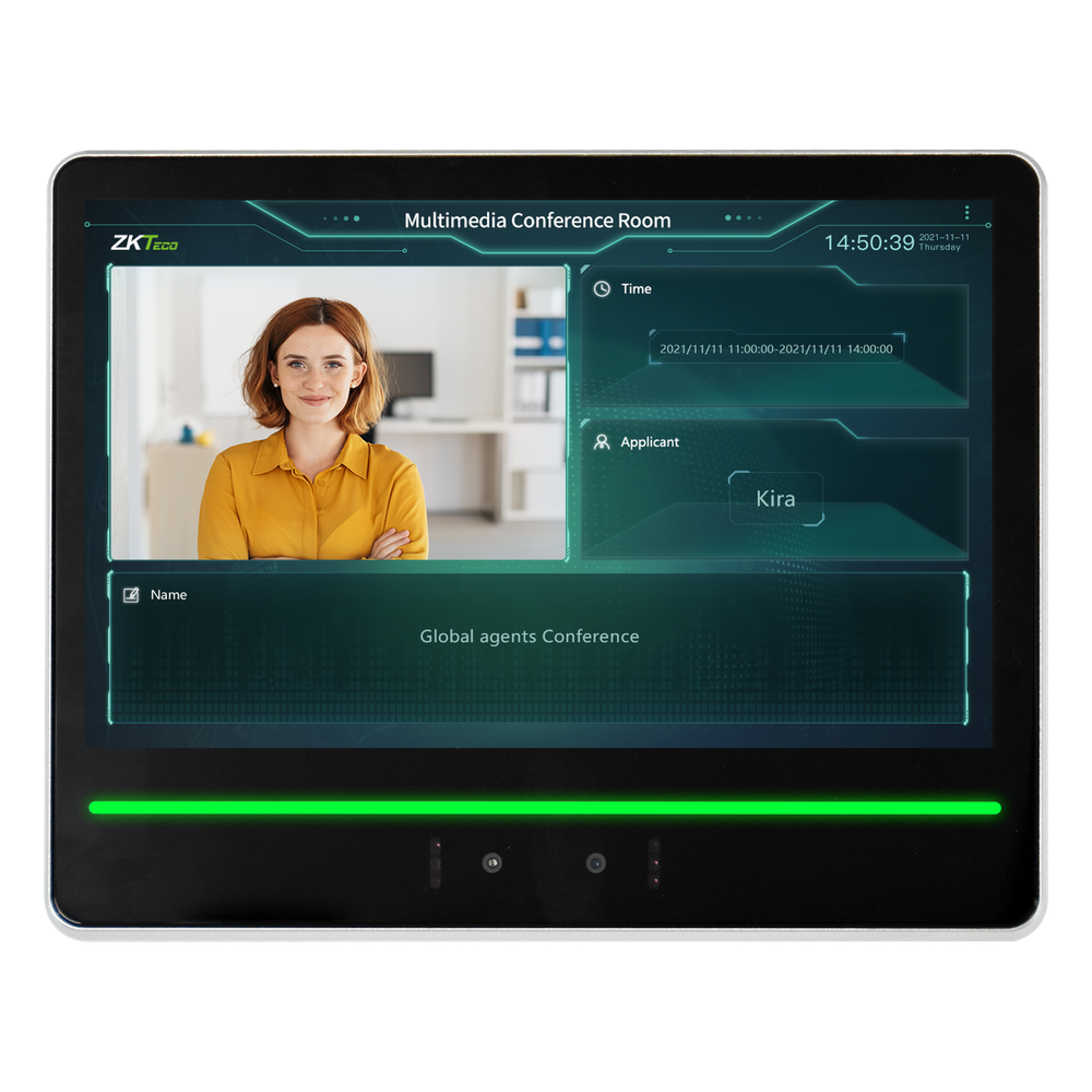 Terminal de Verificación Facial / Pantalla Táctil 10.1" / Autenticación Dual Rostro-Tarjeta / Cámara Binocular 2MP WDR / Capacidad 10,000 Rostros