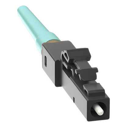 Conector LC de Empalme por Fusion OmniSplice™, Para Fibra Óptica Multimodo 50/125µm OM3/OM4/OM5, Color Aqua