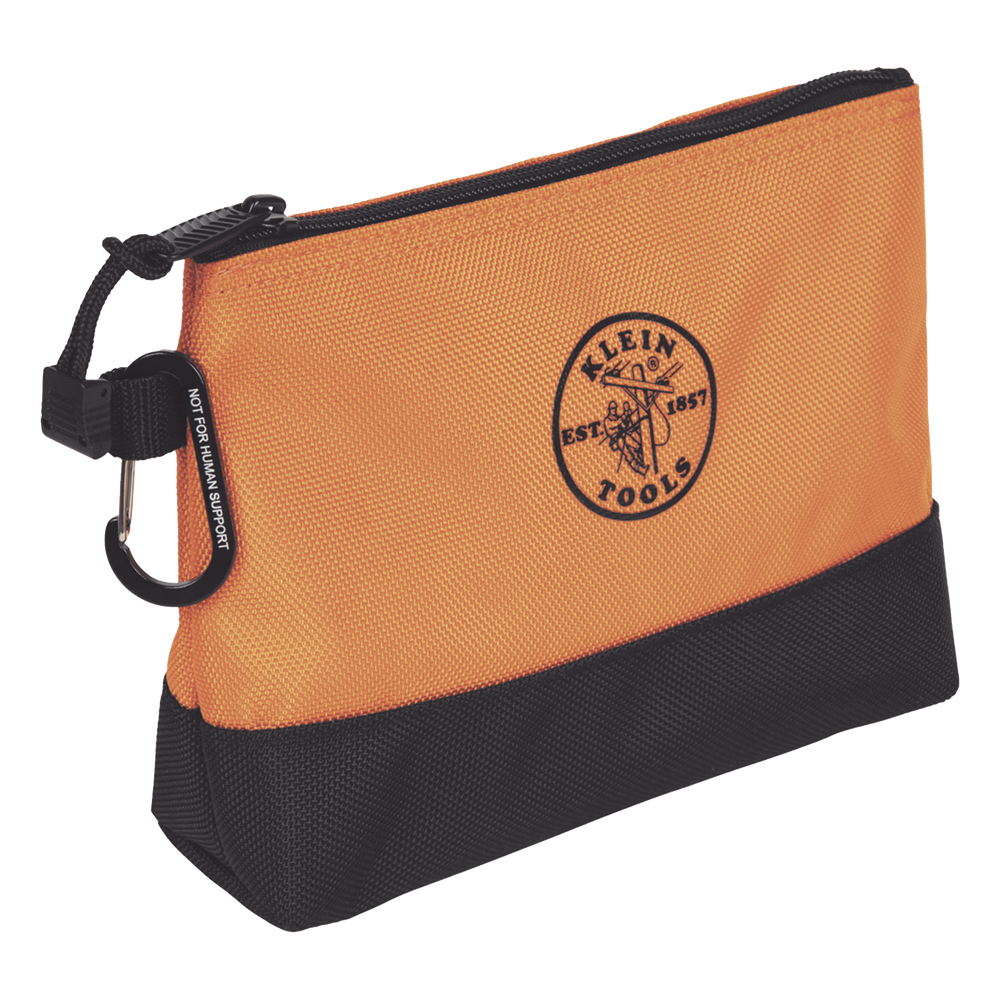 KIT 5 Bolsos Ultra Resistentes para Herramientas con Base y cierre Zipper, Colores: gris claro, amarillo, naranja, azul, gris oscuro. Todos con
