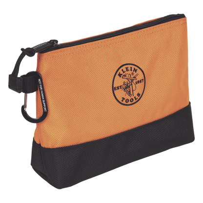 KIT 5 Bolsos Ultra Resistentes para Herramientas con Base y cierre Zipper, Colores: gris claro, amarillo, naranja, azul, gris oscuro. Todos con