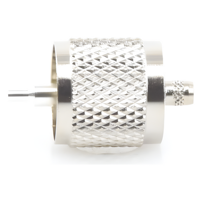 Conector UHF Macho (PL-259) de Anillo Plegable para Ensamblar en Cables RG-58/U, RG-142/U