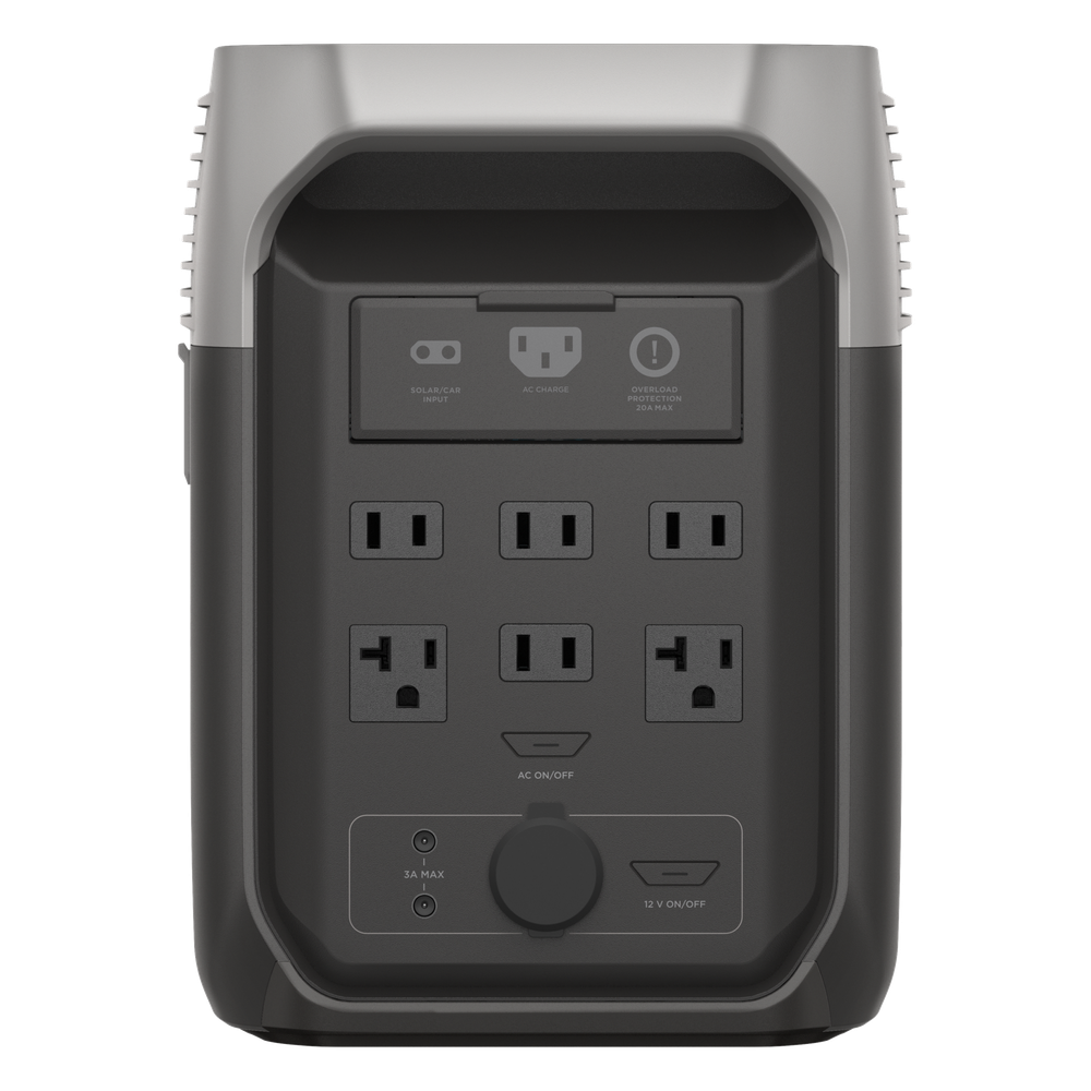 Estación de Energía Portátil Delta 3 1536Wh Litio LFP / 6 AC 1800 W (Max. 3600W) / 2 USB-C 100W / Capacidad para Aumentar Respaldo / Cargador de