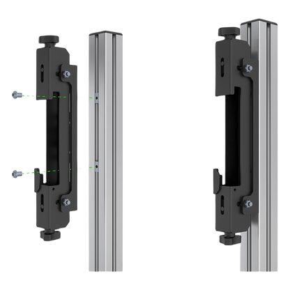 Accesorio_ Riel de Aluminio con longitud de 2380mm| Compatible con estructura para Videowall | Diseño Modular | Incluye Tapas de Riel