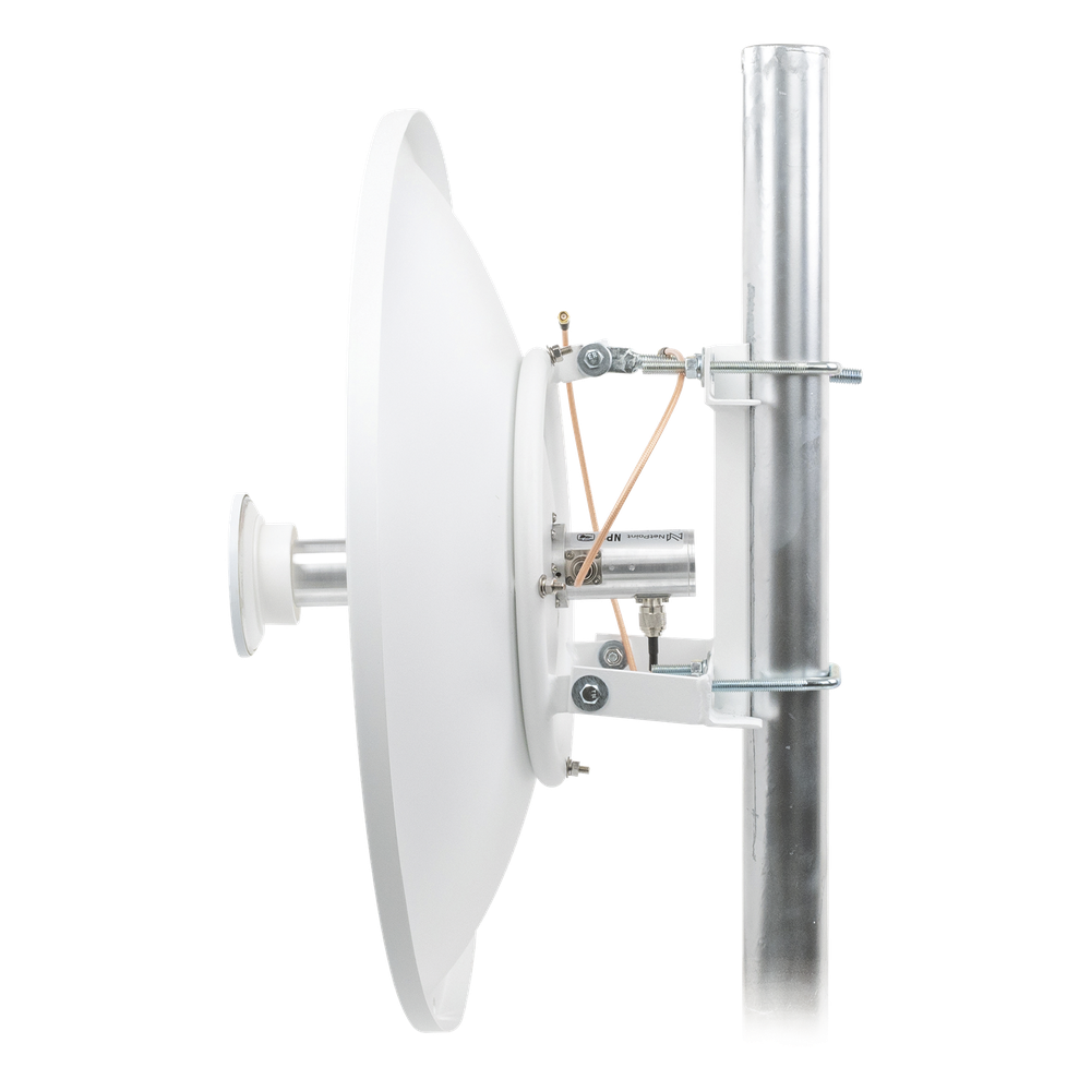 Antena Direccional de alto rendimiento / diámetro de 60 cm / 4.9-6.4 GHz / Ganancia 30 dBi / SLANT de 45 ° y 90 ° / Ideal para 30 km / Conector
