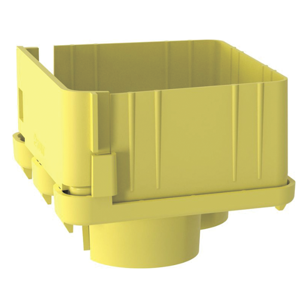 Tapa con 2 Salidas a Tubo de 1.5in (38mm), Para uso con Canaletas 4X4 FiberRunner™, Color Amarillo