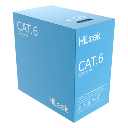 Cable de Red UTP Cat6 / 23 AWG / CCA / ANSI-TIA-568.2-D / RoHS 2.0 / CPR Fca / 305 Metros (1000 Pies) / PVC Blanco / Resistencia a la Tracción y