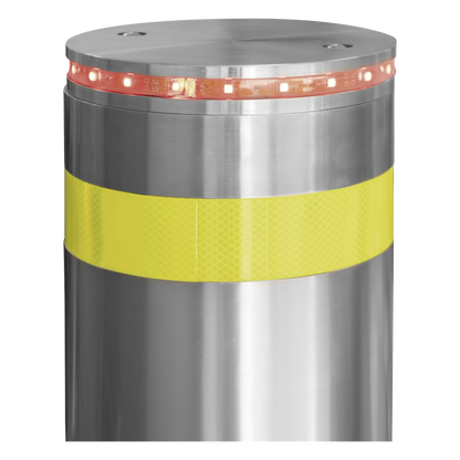 Bolardo Hidráulico Antiembestida 220 mm × 600 mm / Acero Inoxidable 304 / 200,000 J de Resistencia al Impacto / Bomba Hidráulica Integrada / Ciclo de