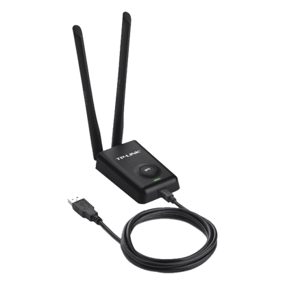 Adaptador de alta potencia USB inalámbrico/ WiFi N 300 Mbps / Frecuencia de 2.4 GHz / 2 Antenas Externas de 5 dBi / Compatibilidad Windows y Linux