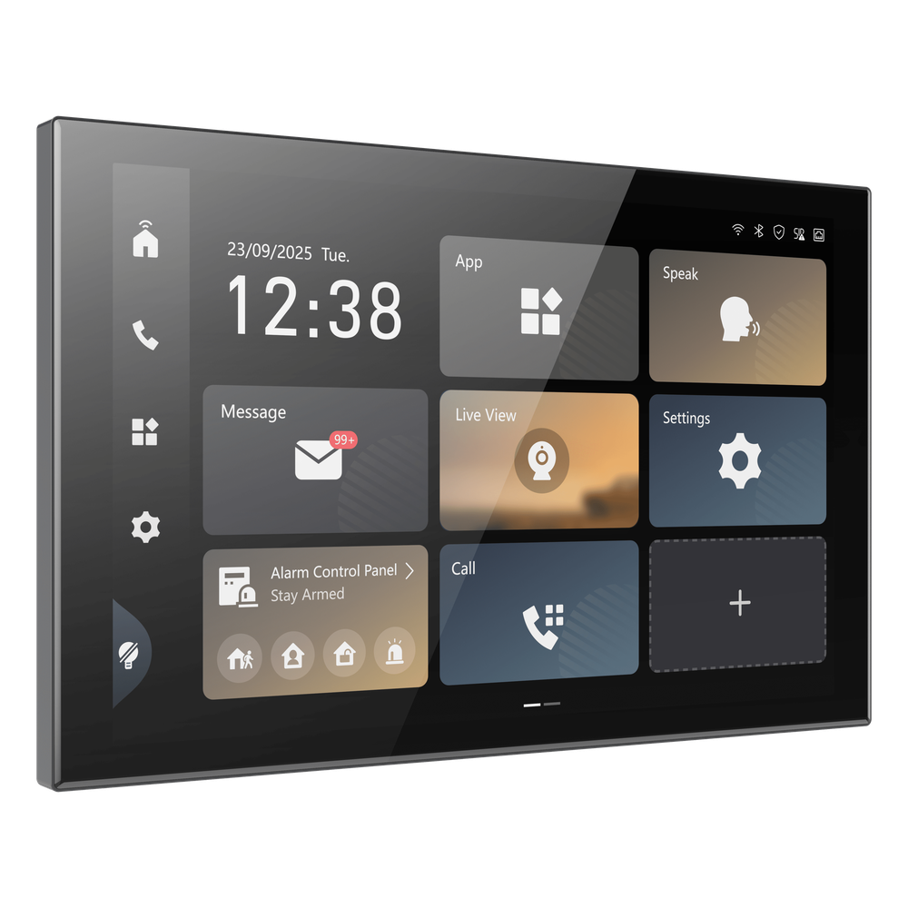 Monitor Touch Inteligente WiFi 6 / 10.1" (1920 X 1200) / Android 14 / PoE / 2 Micrófonos y 2 Bocinas Integrados / Gestión Unificada de Seguridad