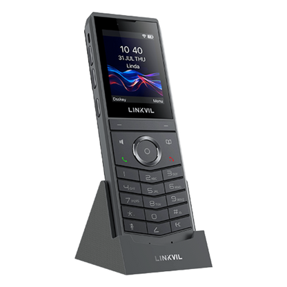 Teléfono IP Wi-Fi Portátil / Pantalla Color 2.4" 240x320 / Wi-Fi 6 Dual-Banda / Bluetooth 5.0 / Batería 3000mAh 13h Talk / Video H.264 4CIF