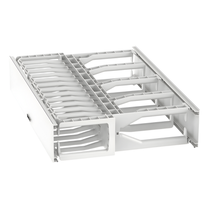 Organizador de Cables Horizontal NetManager de Alta Densidad, Doble (Frontal y Posterior), Para Rack de 19in, 2UR, Color Blanco