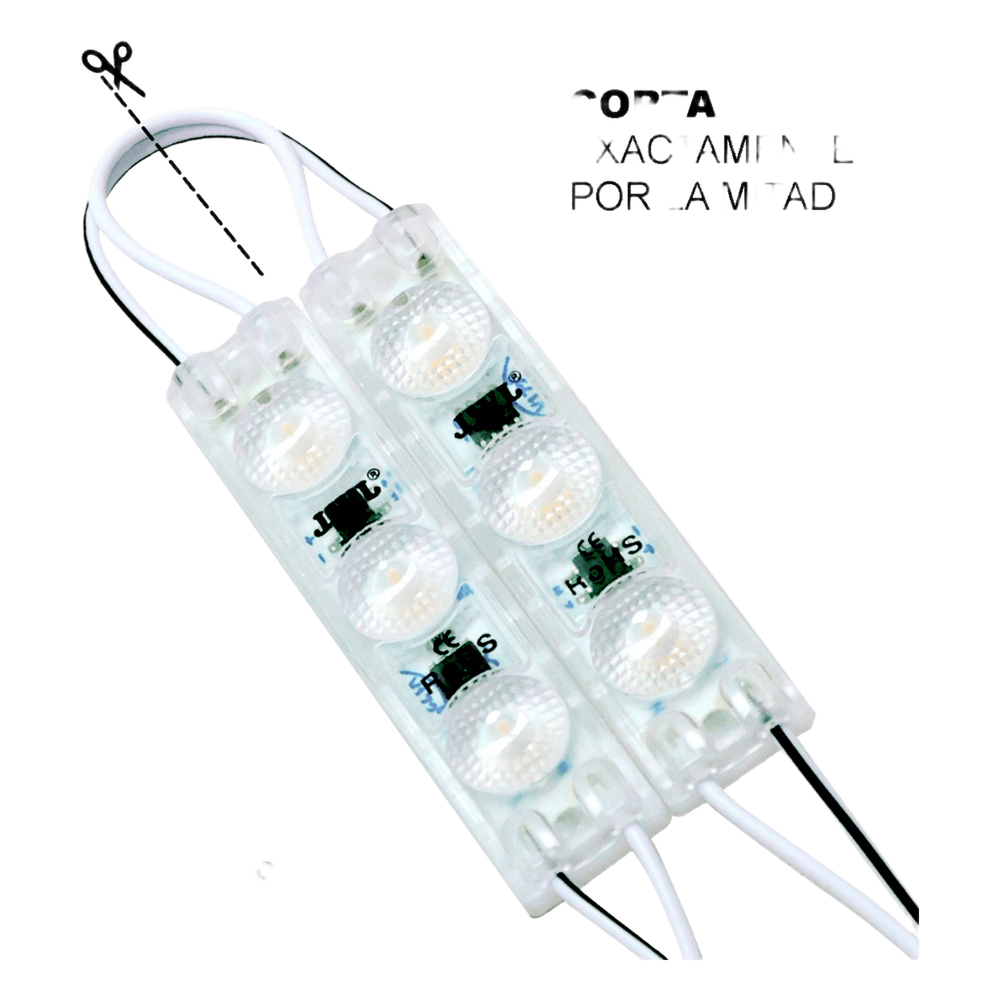 Cadena con 20 Módulos LED Individuales / Resistente a Intemperie / 4500 Lúmenes / 110V / Luz Blanca 6 500 K / Conectados en Serie / No Requiere