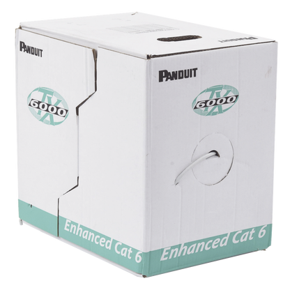 Bobina de Cable UTP 305 Metros (1000 Pies) de Cobre, TX6000? PanNet, Reelex, Gris Internacional, Categoría 6 Mejorado (23 AWG), PVC (CM), de 4 Pares