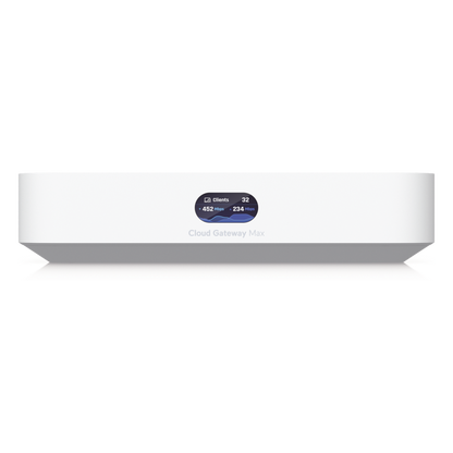 UCG Max Cloud Gateway de 2.5 GbE Compacto con Soporte para hasta 30 Dispositivos UniFi, 300+ Clientes, Enrutamiento IPS de 2.3 Gbps y Almacenamiento