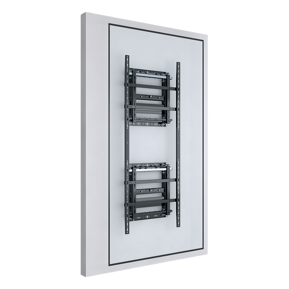 Soporte Estructural Modular para Pantallas | Altura Ajustable de 200 mm a 1600 mm | Ancho 600 mm | Profundidad 134 mm a 300 mm | Diseño Metálico|
