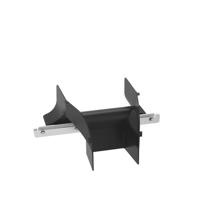 Bajada/Salida de Cables Para Charola Wire Basket, de 4 in, Con Control de Radio de Curvatura, Color Negro