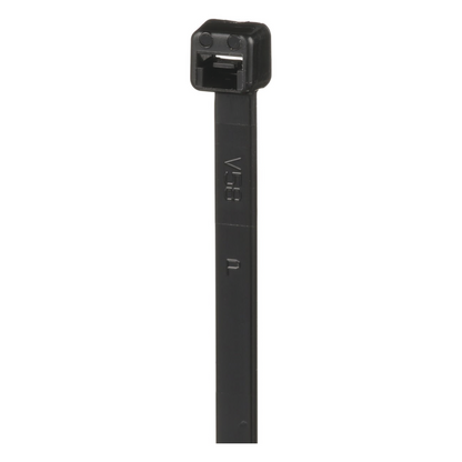 Cincho de Nylon 6.6 de Bloqueo, 188 mm largo x 4.8mm ancho, Color Negro, Exterior Resistente a Rayos UV, Paquete de 1000pz